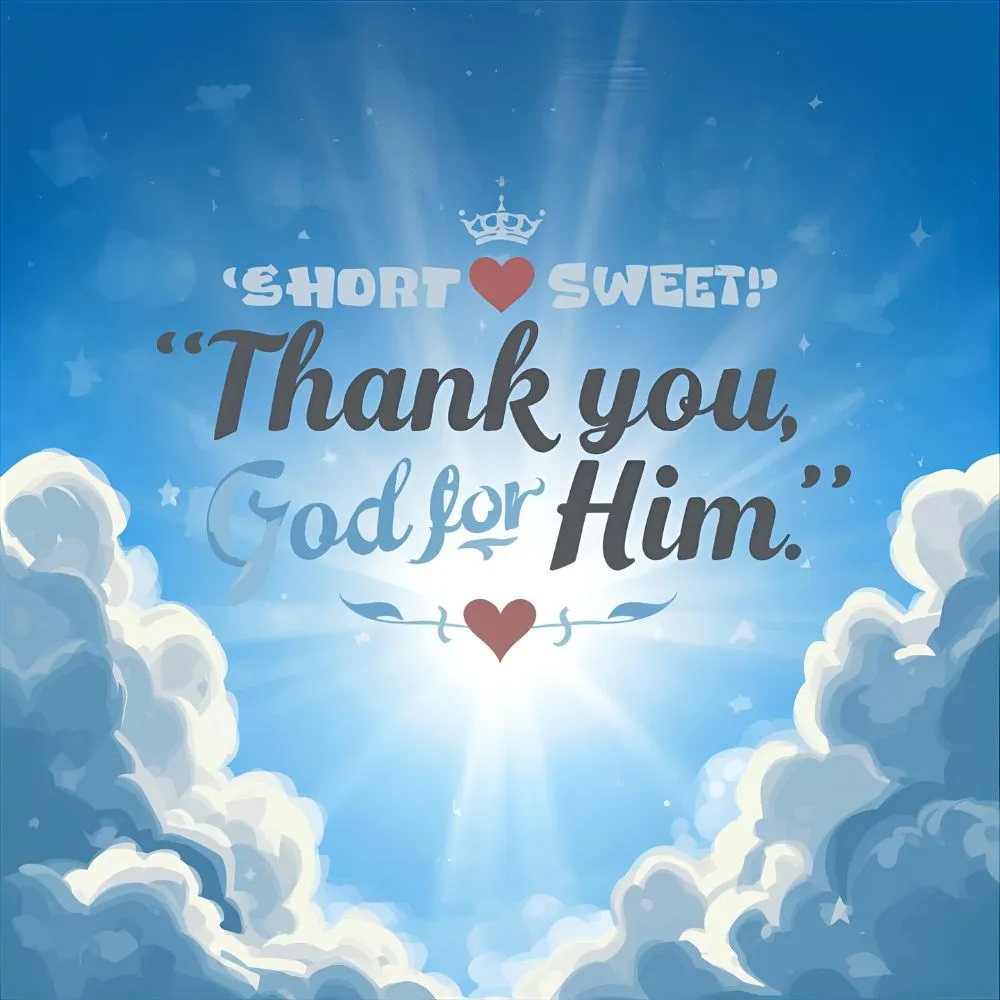 Short and Sweet “Thank You, God, for Him” Quotes