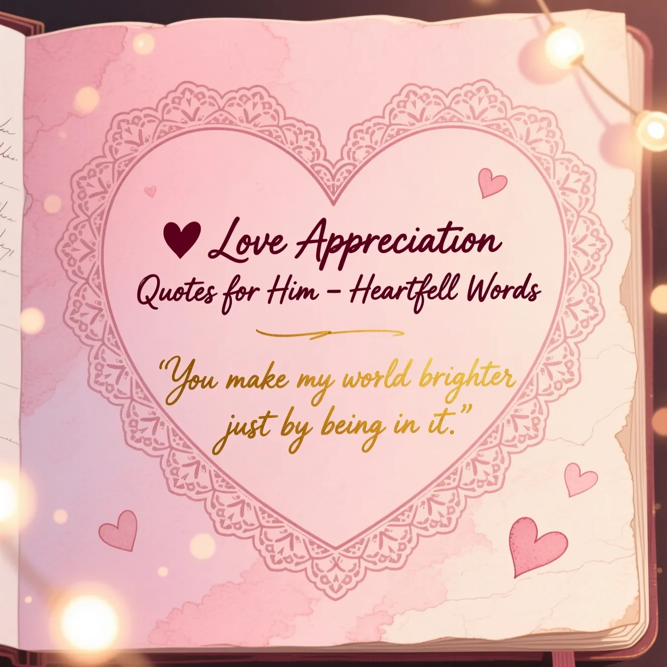Love Appreciation Quotes for Him Heartfelt Words