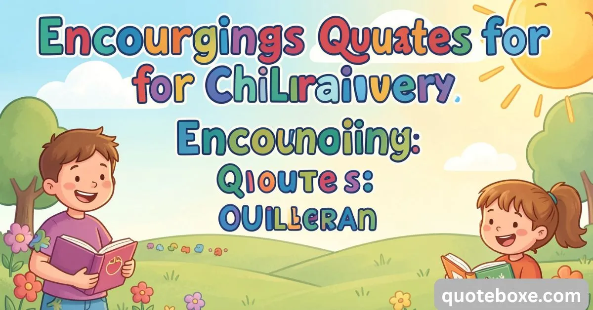 Encouraging Quotes for Children