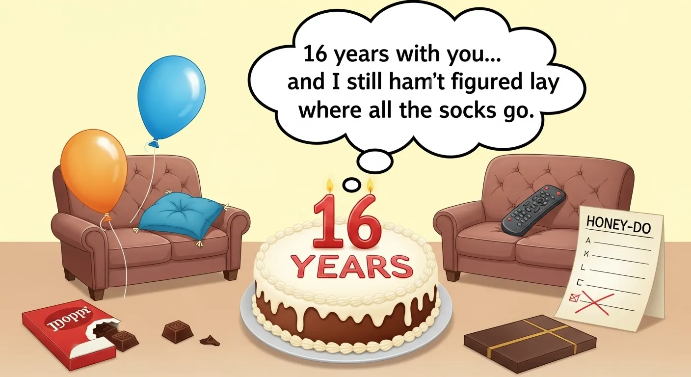 Funny 16 Year Anniversary Quotes for Husband