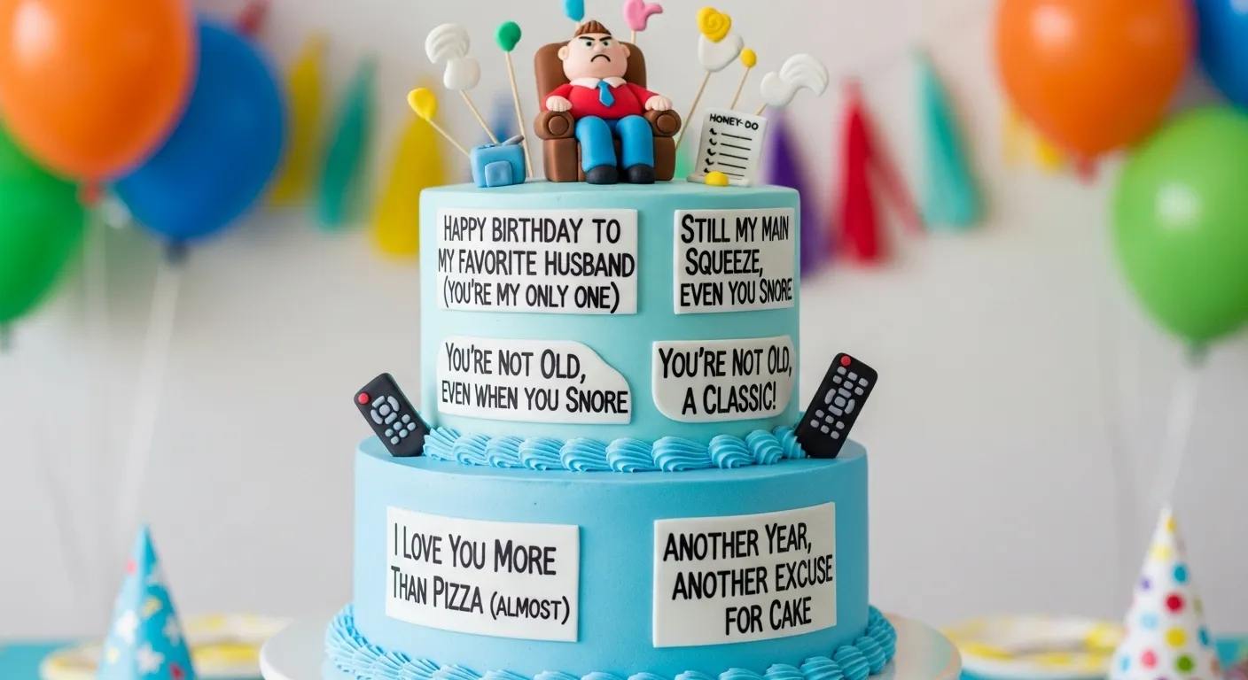 Funny Short Birthday Cake Quotes for Husband