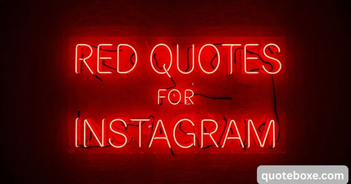 Red Quotes for Instagram